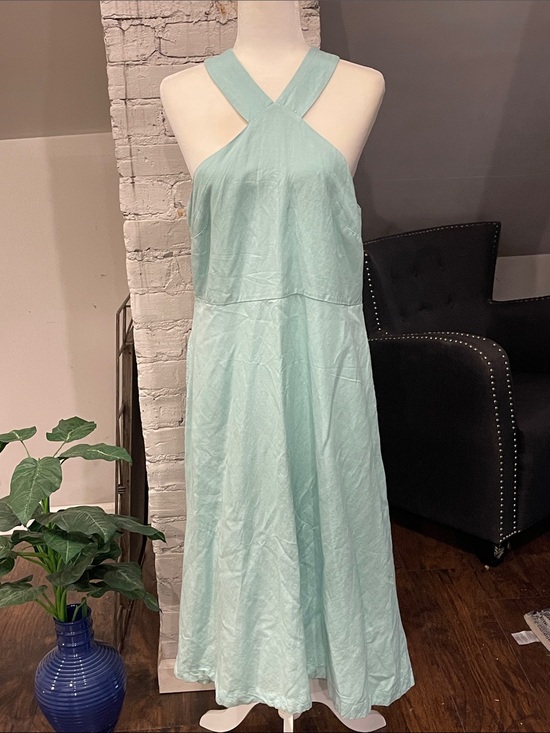 Ann Taylor Dresses & Skirts - Ann Taylor Linen Mint Halter Maxi Dress with pockets
